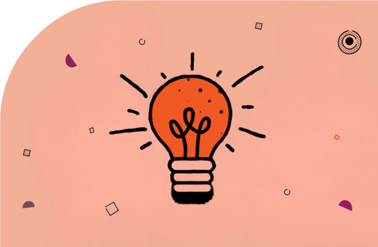 Cartoon lightbulb